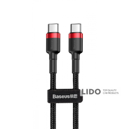 Кабель Baseus Cafule Type-C to Type-C PD 2.0 60W (1m) красный/черный