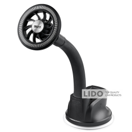 Держатель телефона автомобильный Brevia FlexArm MagRING с присоской, гибкий 163мм, магнитный Magsafe, черный