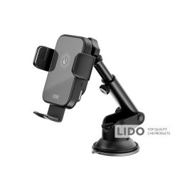 Тримач телефону автомобільний XO з бездротовою зарядкою WX036 Automatic Arm Clamp Type Wireless чорний