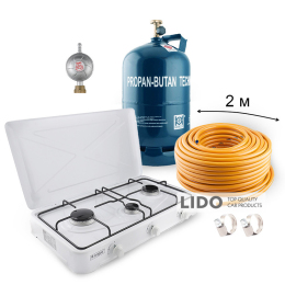 Набір газовий: балон GZWM 12,3л, редуктор, шланг, портативна плита OR-301, хомути