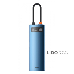USB-Хаб Baseus Metal Gleam Series 8-in-1 Type-C голубой