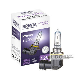Галогеновая лампа Brevia HIR2 9012 12V 55W PX22d Power +30% CP