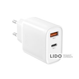 Мережевий зарядний пристрій XO L116 PD30W/QC18W1USB-C+1USB-A білий
