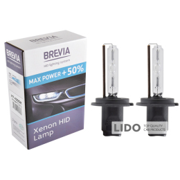Ксеноновая лампа Brevia H7 +50%, 4300K, 85V, 35W PX26d KET, 2шт
