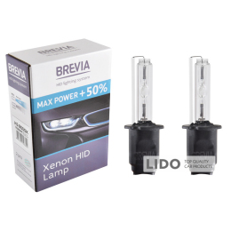 Ксеноновая лампа Brevia H3 +50%, 6000K, 85V, 35W PK22s KET, 2шт