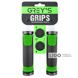 Грипсы руля Grey's с резиновым покрытием 130мм черно-зеленые 2шт