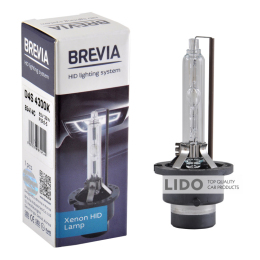Ксеноновая лампа Brevia D4S 4300K, 42V, 35W PK32d-5, 1шт