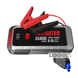 Пусковое устройство Alligator Jump Starter 1500A/2500A 25800mAh со Smart-клемами Уценка