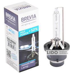 Ксеноновая лампа Brevia D2S +50%, 6000K, 85V, 35W PK32d-2, 1шт