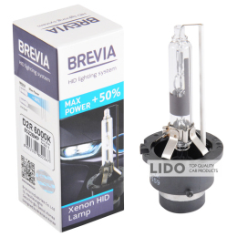 Ксеноновая лампа Brevia D2R +50%, 6000K, 85V, 35W PK32d-3, 1шт