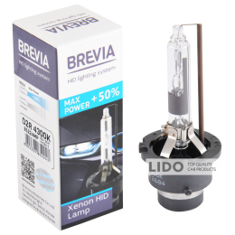 Ксеноновая лампа Brevia D2R +50%, 4300K, 85V, 35W PK32d-3, 1шт