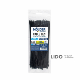 Хомути Molder пластикові чорні 3.6x200, 100шт