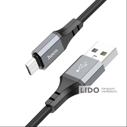 Кабель Hoco X86 Spear Silicone Micro USB 1м чорний