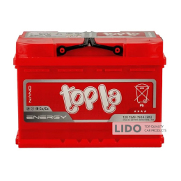 Аккумулятор Topla Energy Euro (0) 75 Ah/12V [- +]