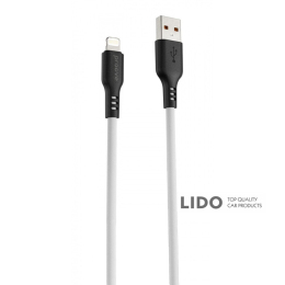 Кабель Proove Rebirth USB to Lightning 2.4A (1m) чорний/білий