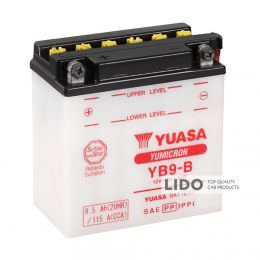 Акумулятор МОТО Yuasa 12V 9,5Ah YuMicron Battery YB9-B (сухозаряжений) [+ -]