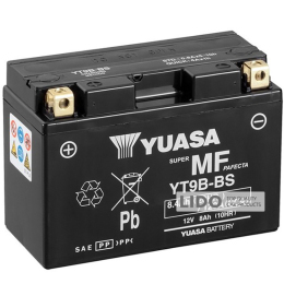Аккумулятор МОТО Yuasa 12V 8Ah MF VRLA Battery AGM (сухозаряжений) YT9B-BS [+ -]