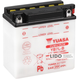 Аккумулятор МОТО Yuasa 12V 8,4Ah  YuMicron Battery (сухозаряжений) YB7L-B [- +]
