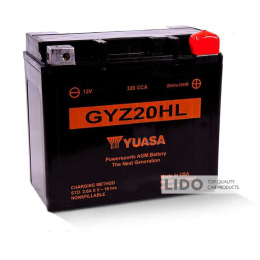Аккумулятор МОТО Yuasa 12V 21,1Ah High Performance MF VRLA Battery GYZ20HL [- +]