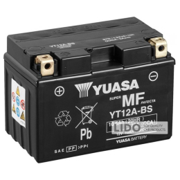 Аккумулятор МОТО Yuasa 12V 10Ah MF VRLA Battery (сухозаряжений) YT12A-BS [+ -]