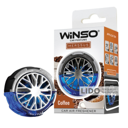 Освежитель воздуха WINSO Merssus, на дефлектор с регулировкой интенсивности, 18мл., Coffee,