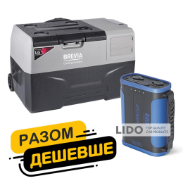 Автомобильный холодильник Brevia 30л (компрессор LG) 22715 + портативная зарядная станция Brevia ePower 96Ah