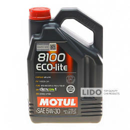 Моторное масло Motul Eco-Lite SAE 8100 5W-30, 4л (108213/104988)
