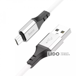 Кабель Hoco X86 Spear Silicone Micro USB 1м белый