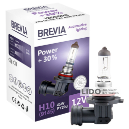 Галогенова лампа Brevia H10 12V 45W PY20d Power +30% CP