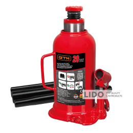 Домкрат гідравлічний пляшковий GTM Т92004 20т 242-452мм