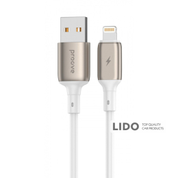 Кабель Proove Flex Metal USB to Lightning 2.4A (1m) білий