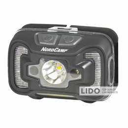 Фонарь налобный Nord Camp 260Lm, 5W CREE XTE+COB, 3xAAA, с сенсором белый/красный