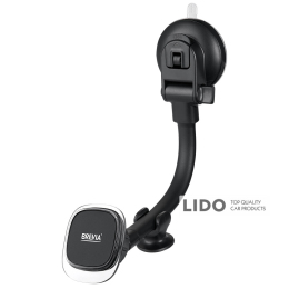 Держатель телефона автомобильный Brevia FlexArm+ СrystalMag с присоской, гибкий 264мм, 4 магнита, черный