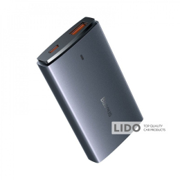 Мережевий Зарядний Пристрій Baseus GaN5 Pro Ultra-Slim 65W (Type-C+USB)+Кабель Type-C to Type-C 100W (1м) сірий