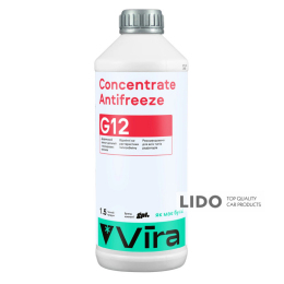 Жидкость охлаждающая Vira Concentrate Antifreeze G12 красная концентрат 1,5л