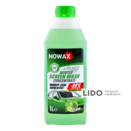 Зимовий омивач скла концентрат Лайм NOWAX Winter Screen Wash concentrate -80°C 1L Lime 
