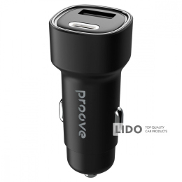 Автомобільний зарядний пристрій Proove Flash 48W (Type-C + USB) чорний