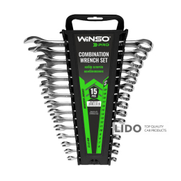 Набор ключей Winso PRO комбинированные CR-V 15шт 6-22мм