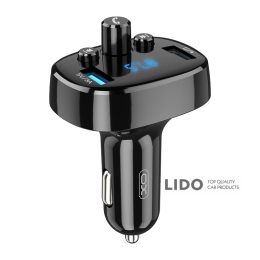 FM-трансмітер XO BCC02 Bluetooth+FM+USB Charging чорний
