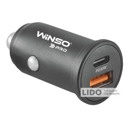 Автомобільний зарядний пристрій Winso PRO 48W 1xUSB-C+1xUSB-A, metal