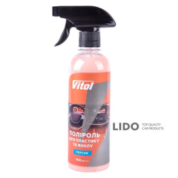 Поліроль для пластику та вінілу Vitol 400мл Персик