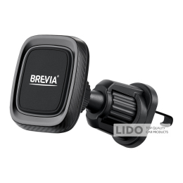 Держатель телефона автомобильный Brevia AirVent Pro MagHold на дефлектор, 4 магнита, черный