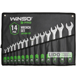 Набір ключів Winso PRO комбіновані CR-V 14шт 8-32мм