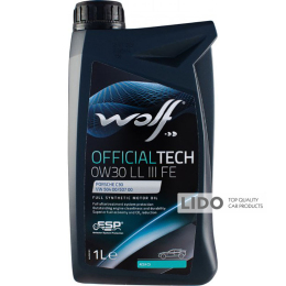 Моторное масло Wolf Official Tech 0W-30 LL III FE 1л