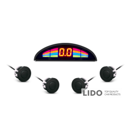 Парктроник с трехцветным LED дисплеем GT P Rainbow 4шт. (white/black/silver)