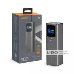 Повербанк (Power Bank) Videx VPB-316 30000mAh PD140W+Display Grey
