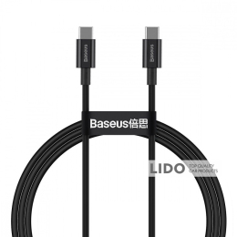Кабель Baseus Superior Series Fast Charging Type-C to Type-C PD 100W (1м) чорний