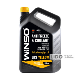 Антифриз Winso Antifreeze & Coolant Yellow -42°C (жовтий) G13, 5кг