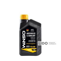Антифриз Winso Antifreeze & Coolant Yellow -42°C (жовтий) G13, 1кг