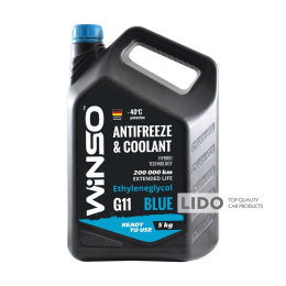 Антифриз Winso Antifreeze & Coolant Blue -40°C (голубой) G11, 5кг